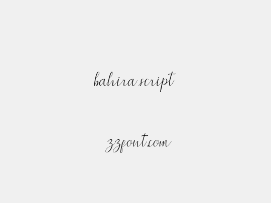 bahira script