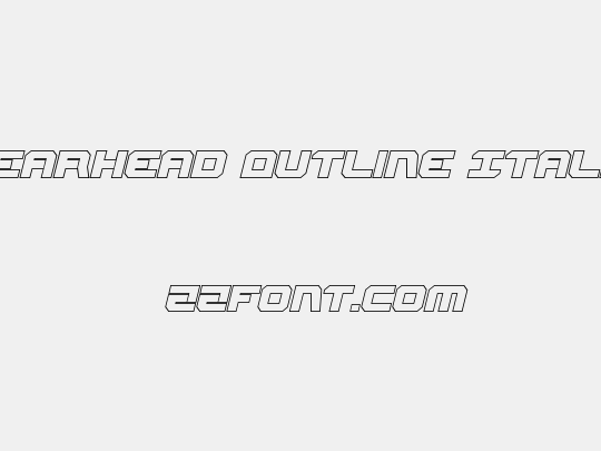 Gearhead Outline Italic