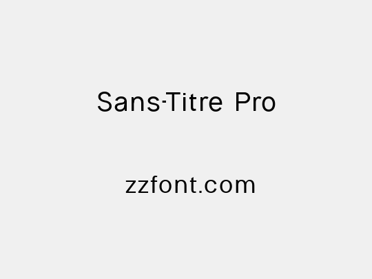 Sans-Titre Pro