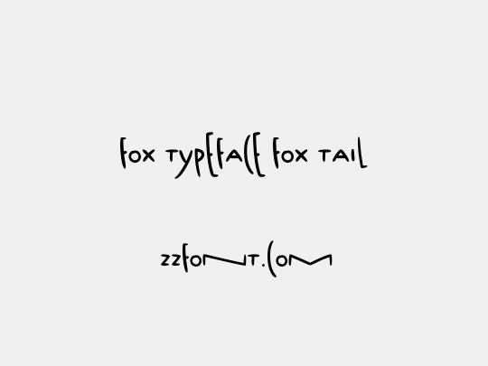 Fox Typeface Fox Tail