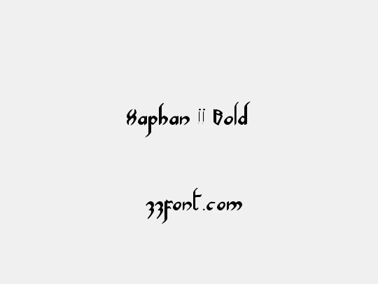 Xaphan II Bold
