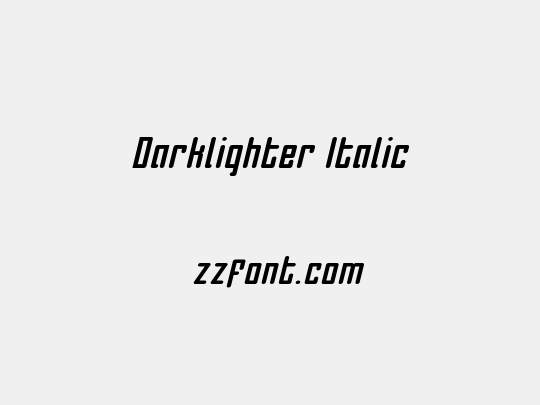 Darklighter Italic