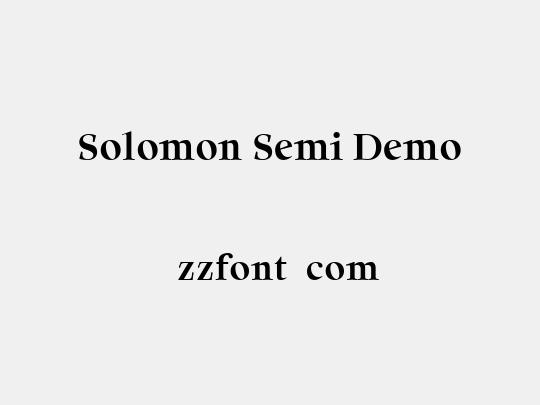 Solomon Semi Demo