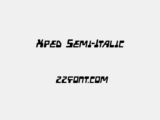 Xped Semi-Italic
