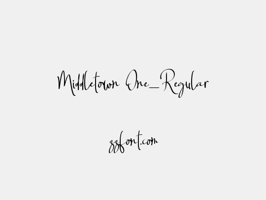 Middletown One_Regular
