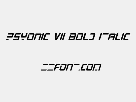 PsYonic VII Bold Italic
