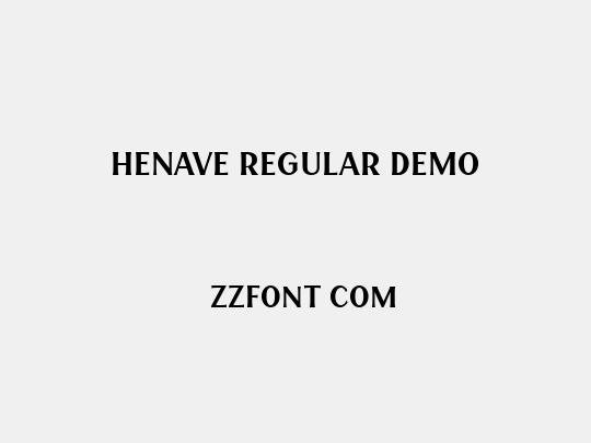 HENAVE Regular DEMO