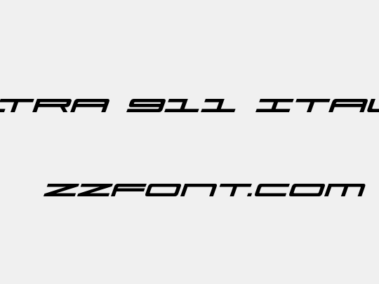 Ultra 911 Italic