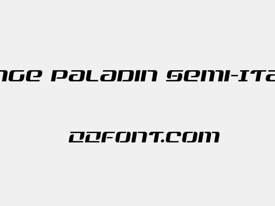 Range Paladin Semi-Italic