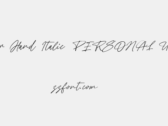 Taylor Hand Italic PERSONAL USE