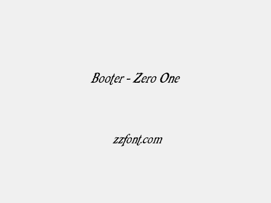Booter - Zero One