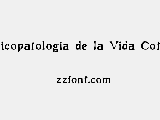 Psicopatologia de la Vida Cotidiana