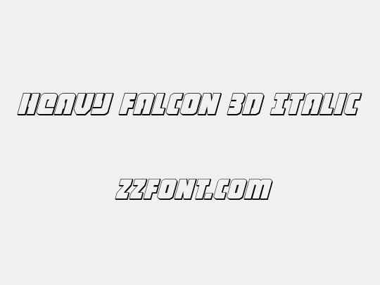 Heavy Falcon 3D Italic