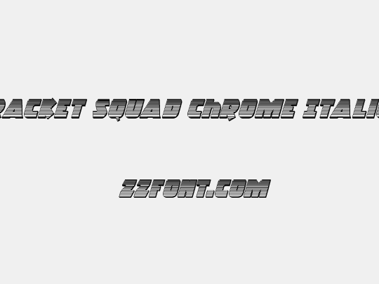 Racket Squad Chrome Italic