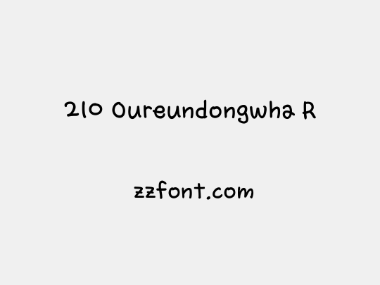 210 Oureundongwha R