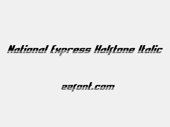 National Express Halftone Italic
