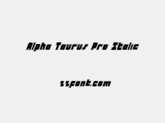 Alpha Taurus Pro Italic