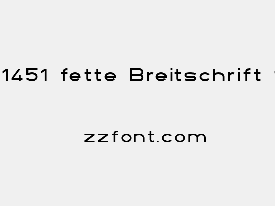DIN 1451 fette Breitschrift 1936