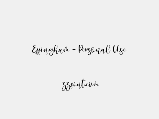 Effingham - Personal Use