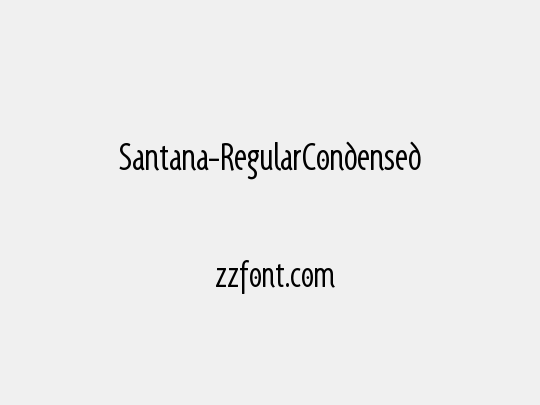 Santana-RegularCondensed