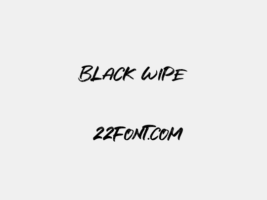 Black Wipe