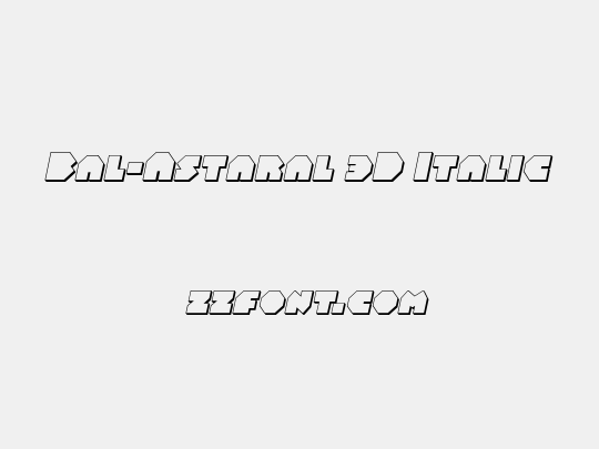 Bal-Astaral 3D Italic