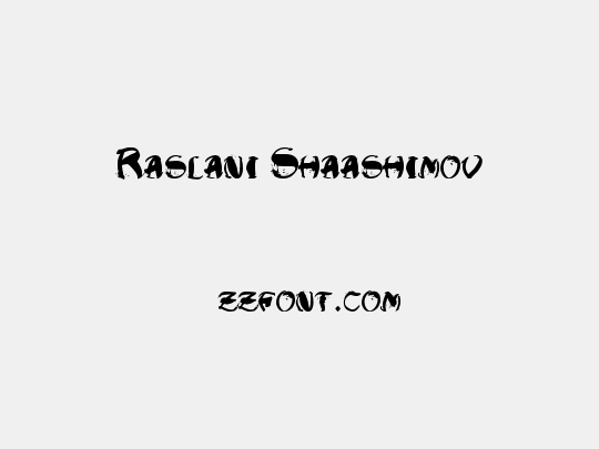 Raslani Shaashimov
