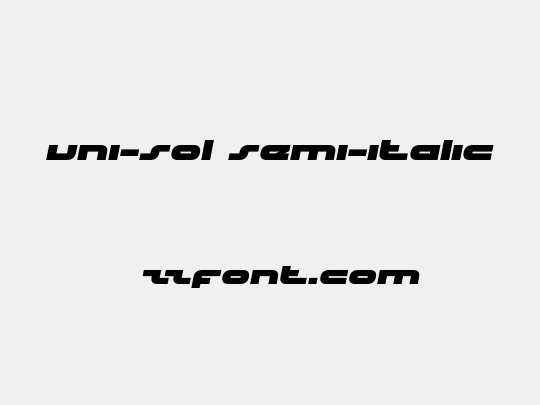 uni-sol semi-italic