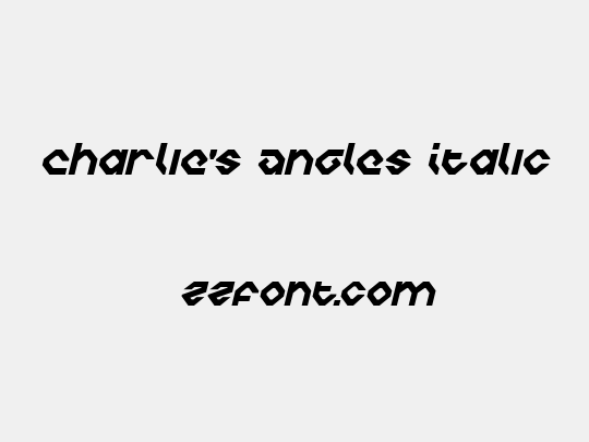 Charlie's Angles Italic