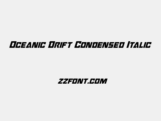 Oceanic Drift Condensed Italic