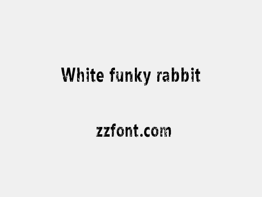 White funky rabbit