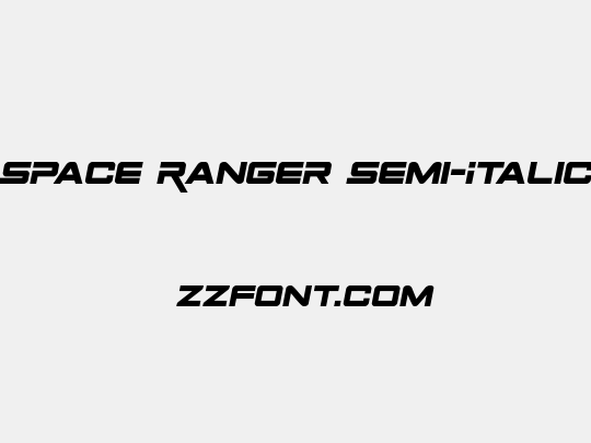 Space Ranger Semi-Italic