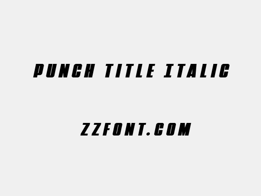 Punch Title Italic
