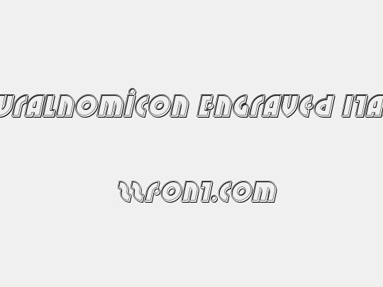 Neuralnomicon Engraved Italic
