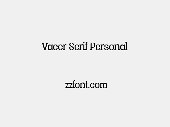 Vacer Serif Personal