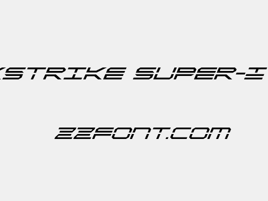 QuickStrike Super-Italic