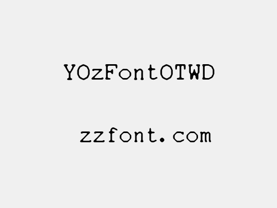 YOzFontOTWD