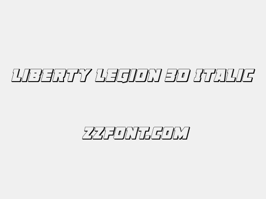 Liberty Legion 3D Italic