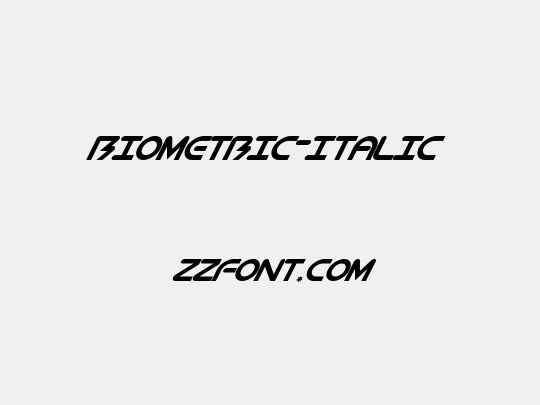 BioMetric-Italic