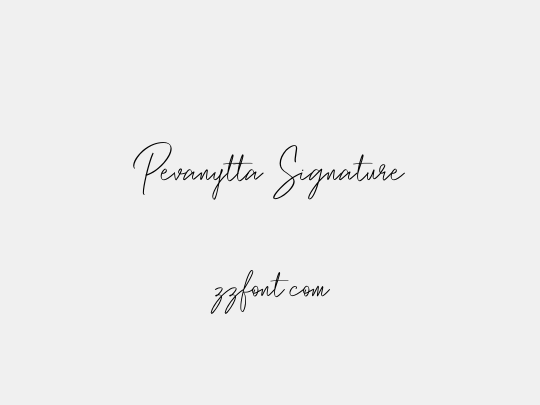 Pevanytta Signature