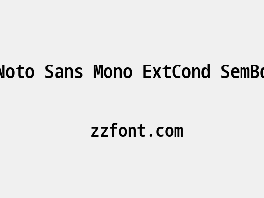 Noto Sans Mono ExtCond SemBd