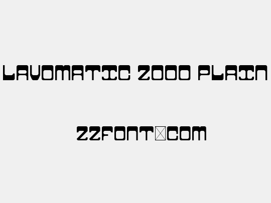 Lavomatic 2000 Plain