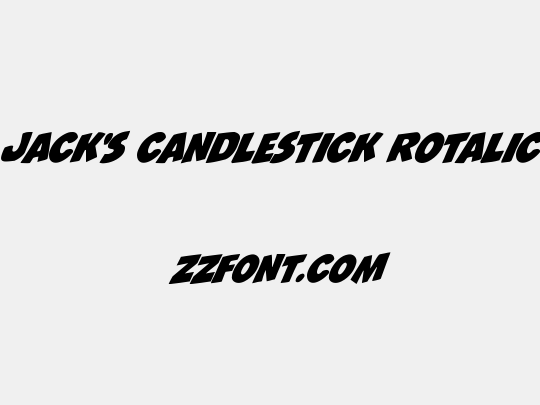 Jack's Candlestick Rotalic