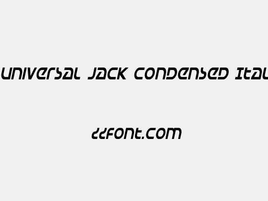 Universal Jack Condensed Ital