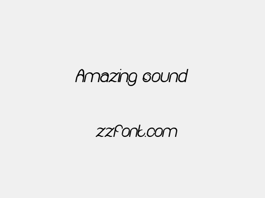 Amazing sound