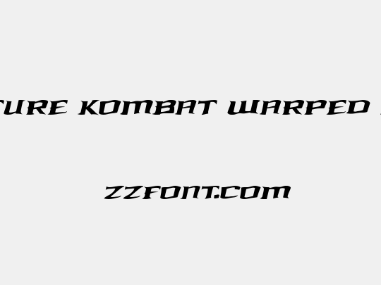 Kreature Kombat Warped Italic