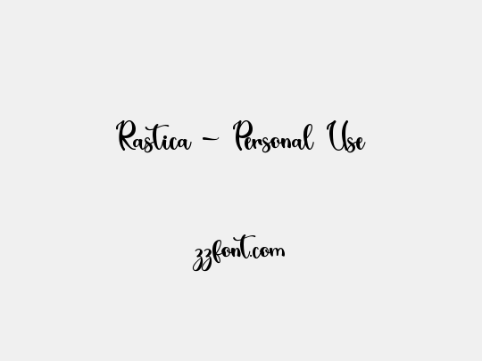 Rastica - Personal Use