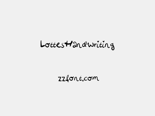LottesHandwriting