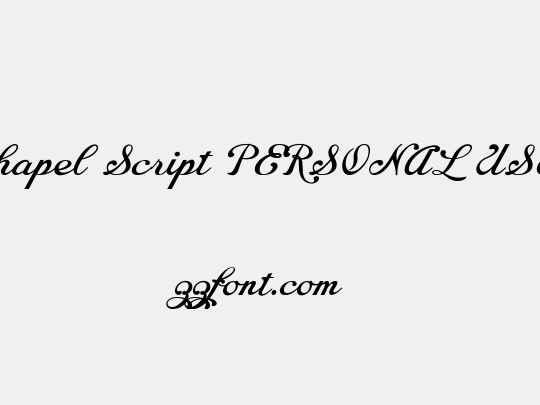 Chapel Script PERSONAL USE