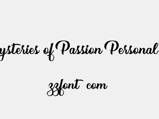 Mysteries of Passion Personal U